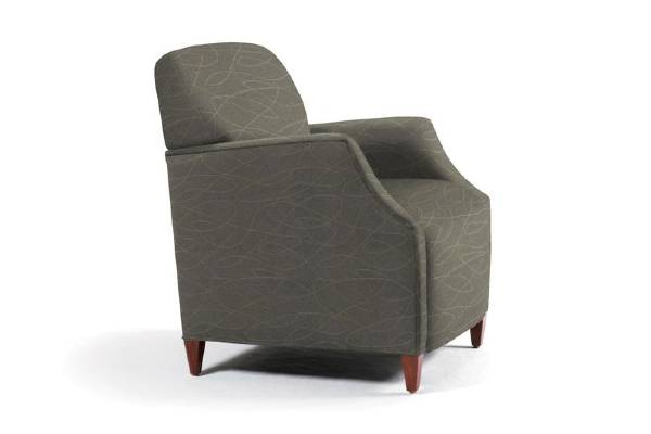 Luci Guci Lounge Seating features tasteful design, crisp tailoring and superb comfort. Chairs and sofas can be arranged individually, or multiple units can be used in tandem to form straight-line layouts. Wood or aluminum legs are available. Please choose from a variety of Trinity Textiles, vinyls and leathers, or COM. Made exclusively in America.