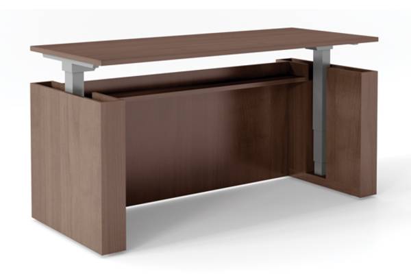 Avoid the harmful long-term effects of too much time sitting! Health authorities recommend changing posture from sitting to standing position throughout the day to avoid the harmful long-term effects of too much sitting. OfficeSource® Height Adjustable Tables are easy, quick and quiet to operate, and offer the optimal vertical range to accommodate people of all sizes. Choose adjustable height base – 4 to choose from: (A) Deluxe Electric – Regular (B) Corner (for L workstations) (C) Pneumatic Gas Lift (D) Crank Lift. Choose a top style – 3 to choose from in various sizes: 1. Rectangular – Square 2. Rectangular – Beveled Edge 3. Porkchop Top w/Return Top (combined creates ”L” workstation)